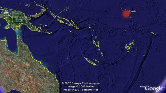 Tuvalu satellit karte